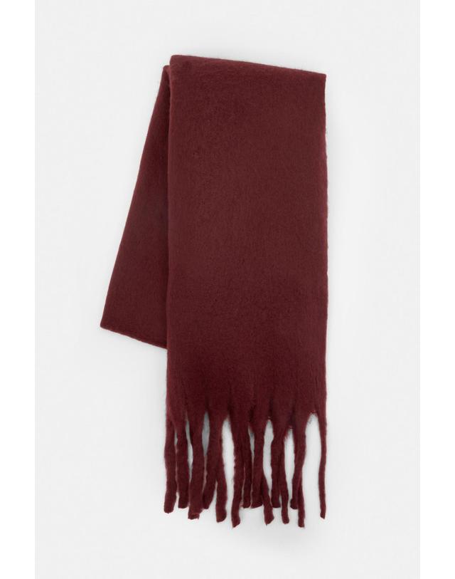 풀앤베어 풀앤베어 맥시 모헤어 프린지 머플러 7940/312 MAROON 레드 착용컷