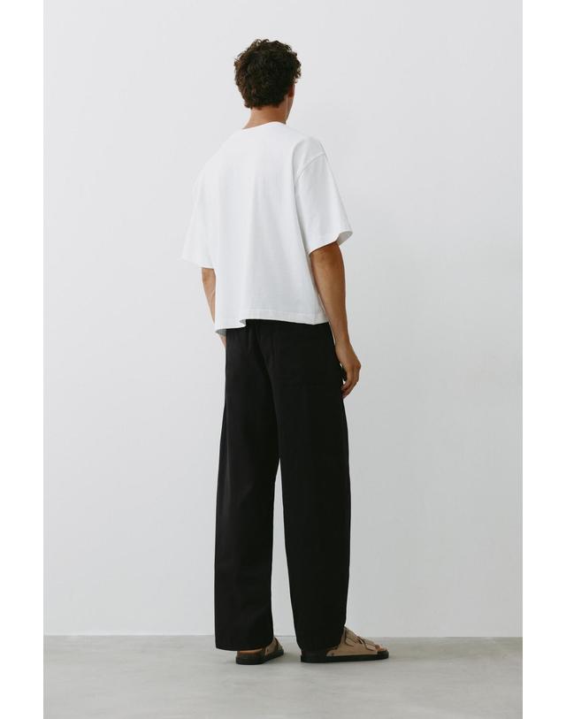 풀앤베어 풀앤베어 코튼 배기핏 조거 팬츠 3670/508 BLACK 블랙 착용컷