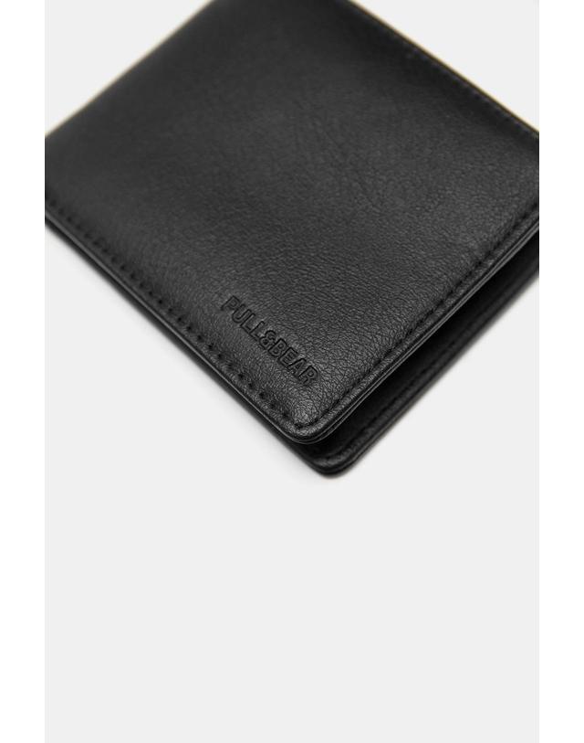 풀앤베어 풀앤베어 블랙 미니멀 플레인 지갑 5131/740 BLACK 착용컷