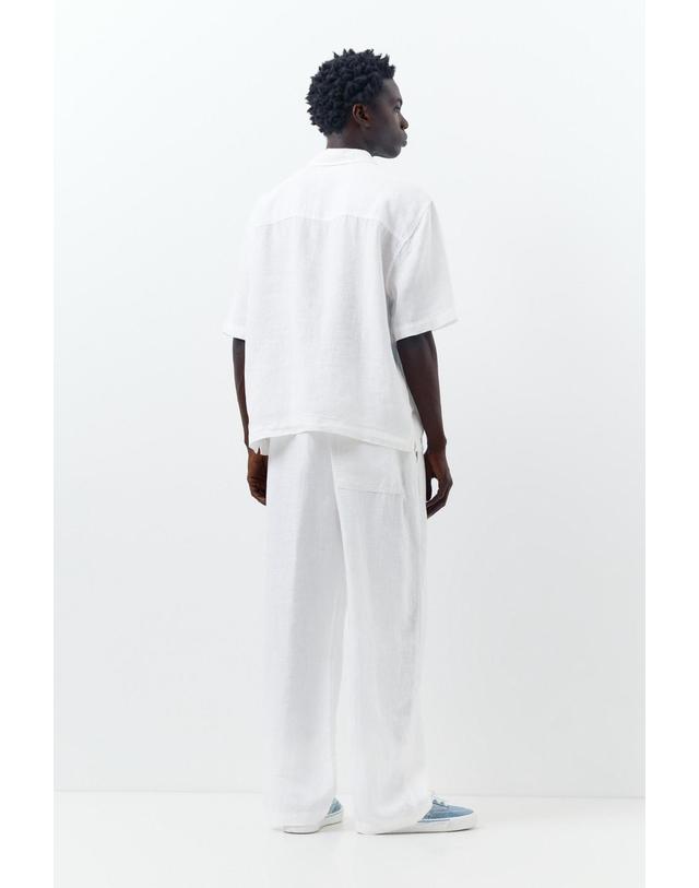 풀앤베어 풀앤베어 린넨 배기핏 조거 팬츠 3671/507 WHITE 화이트 착용컷
