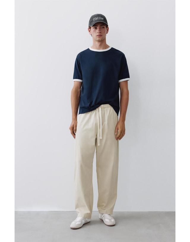 풀앤베어 풀앤베어 배기핏 코튼 조거 팬츠 3670/508 OFF WHITE 아이보리 착용컷