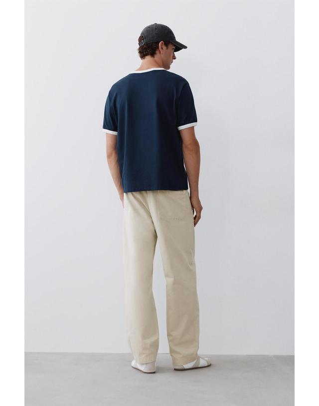 풀앤베어 풀앤베어 배기핏 코튼 조거 팬츠 3670/508 OFF WHITE 아이보리 착용컷