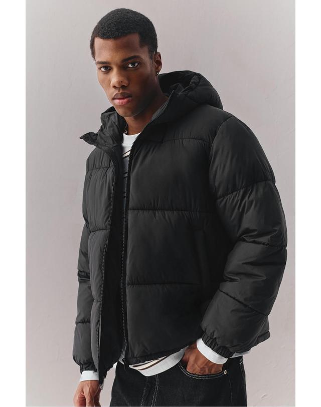 풀앤베어 풀앤베어 후드 집업 패딩 자켓 7700/536 BLACK 블랙 착용컷
