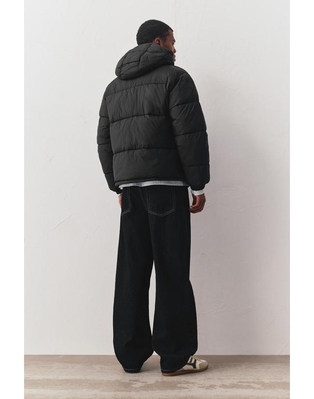 풀앤베어 풀앤베어 후드 집업 패딩 자켓 7700/536 BLACK 블랙 착용컷