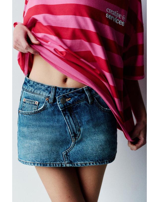 풀앤베어 풀앤베어 크로스 데님 미니 스커트 팬츠 3385/400 MEDIUM BLUE 블루 착용컷
