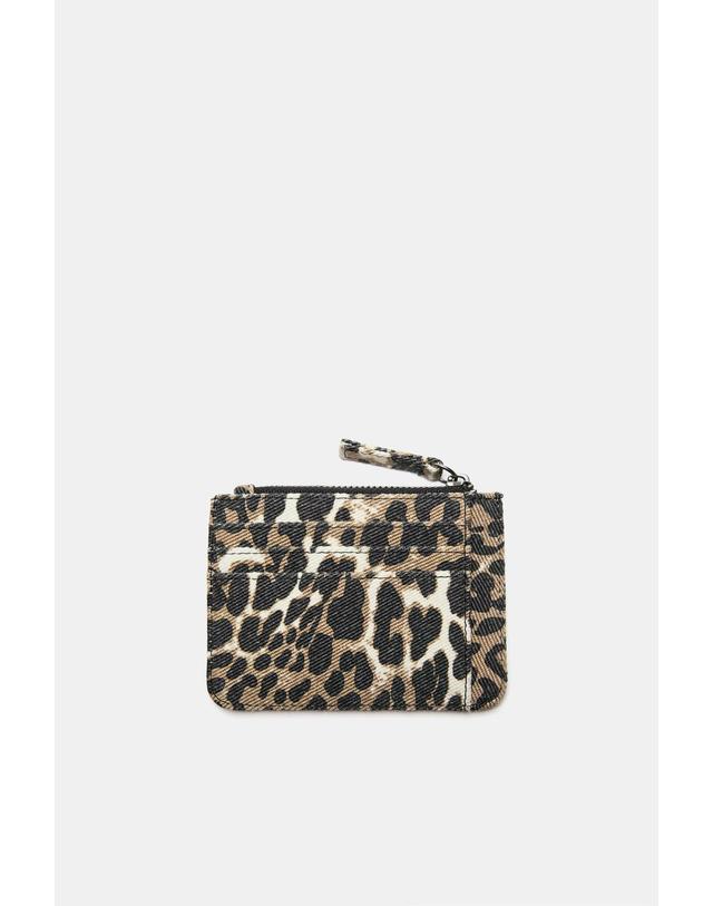 풀앤베어 풀앤베어 레오파드 프린트 카드 지갑 4044/840 LEOPARD 멀티컬러 착용컷
