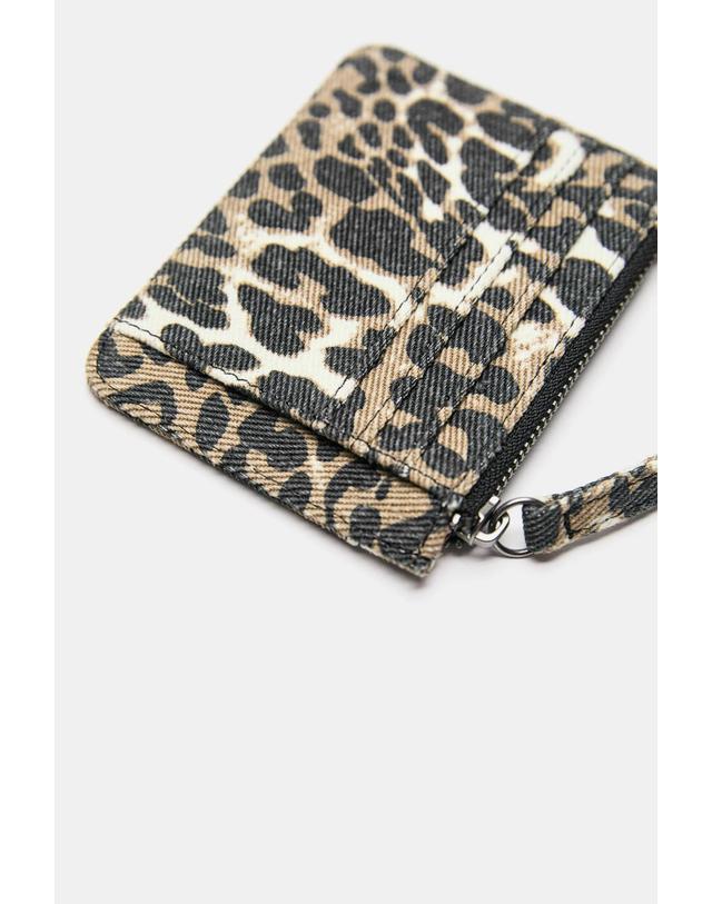 풀앤베어 풀앤베어 레오파드 프린트 카드 지갑 4044/840 LEOPARD 멀티컬러 착용컷