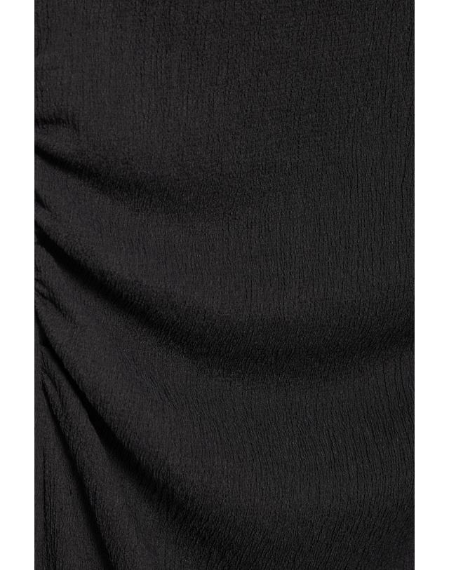 풀앤베어 풀앤베어 사이드 개더 매듭 미디 원피스 7380/403 ANTHRACITE GREY 그레이 착용컷