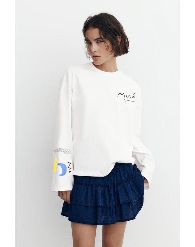 풀앤베어 풀앤베어 라운드넥 그래픽 긴팔 티셔츠 7231/318 WHITE 화이트 착용컷