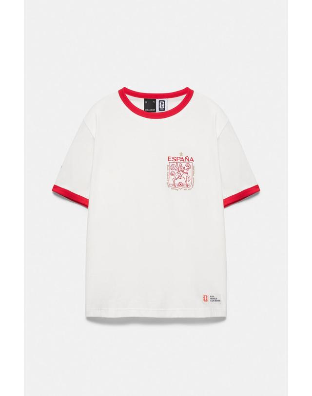 풀앤베어 풀앤베어 스페인 FIFA 월드컵 26 반팔 티셔츠 7232/553 OFF WHITE 아이보리 착용컷