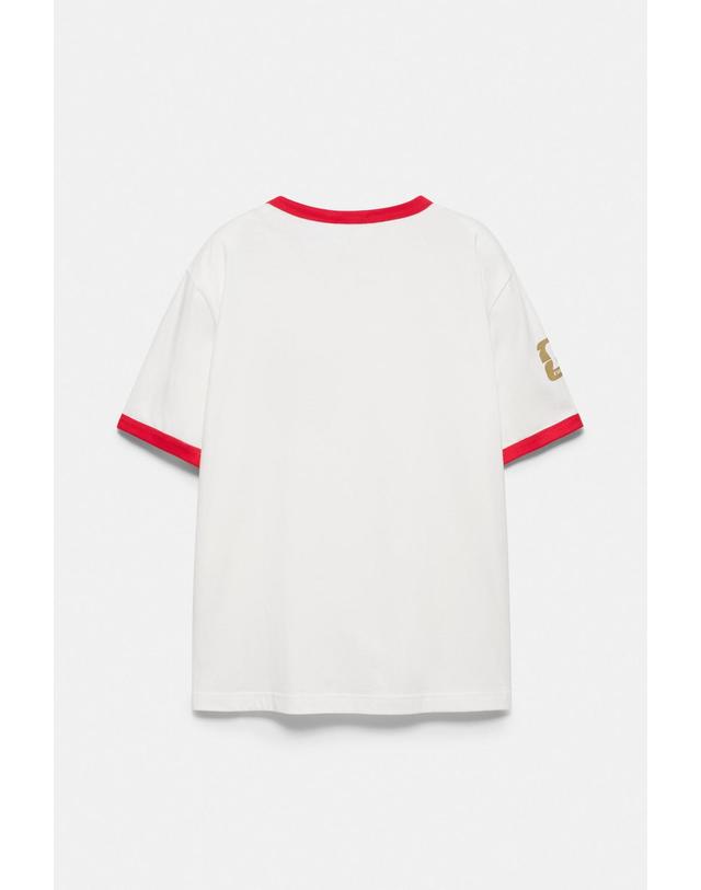 풀앤베어 풀앤베어 스페인 FIFA 월드컵 26 반팔 티셔츠 7232/553 OFF WHITE 아이보리 착용컷