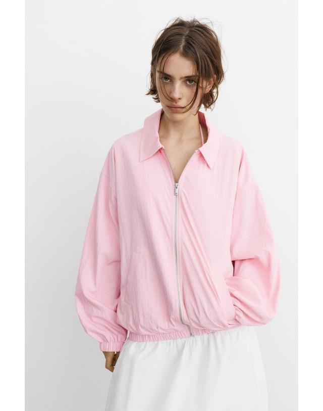 풀앤베어 풀앤베어 오버사이즈 집업 플루이드 자켓 3720/373 ROSE PINK 핑크 착용컷