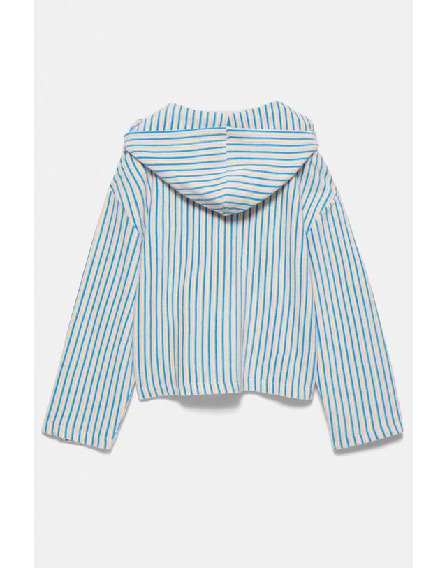 풀앤베어 풀앤베어 스트라이프 타월 후드 스웨트셔츠 7558/304 STRIPED 멀티컬러 착용컷