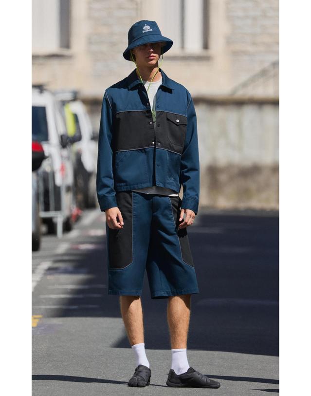 풀앤베어 풀앤베어 배색 패널 플랩 포켓 버튼 재킷 3721/530 DARK NAVY 네이비 착용컷