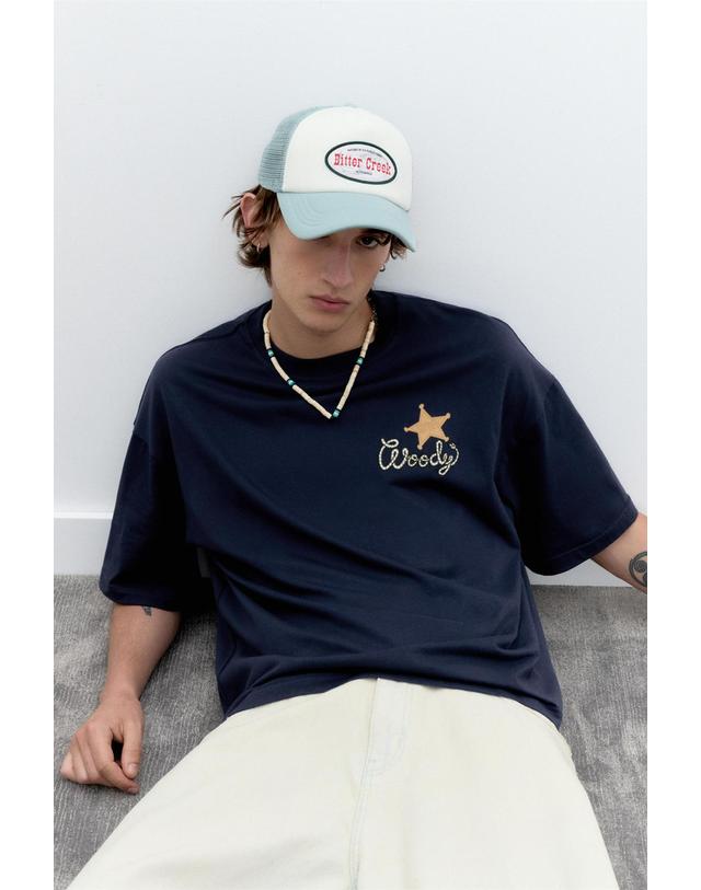 풀앤베어 풀앤베어 토이스토리 우디 라운드넥 반팔 티셔츠 3232/566 NAVY 네이비 착용컷