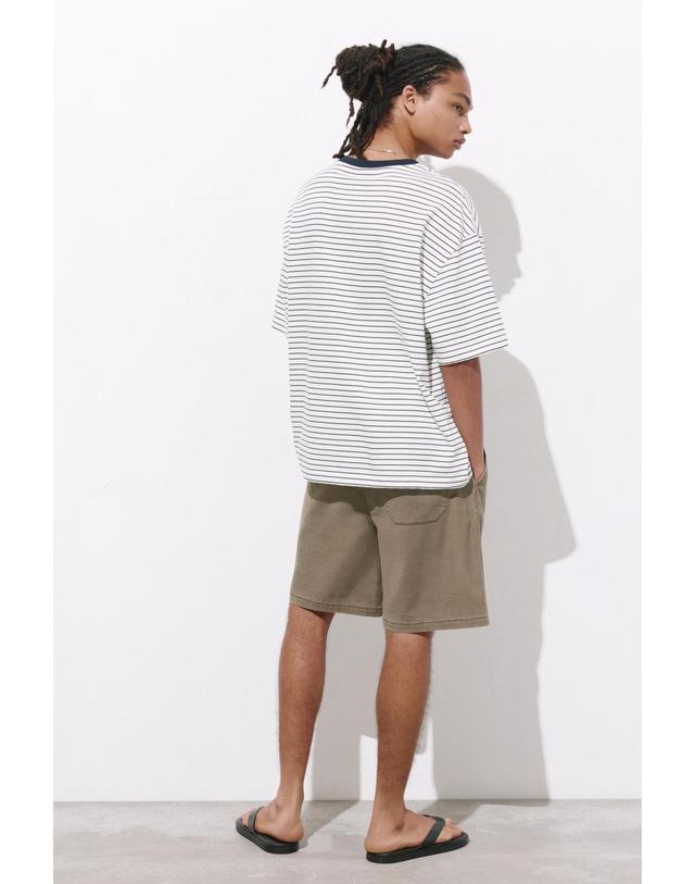 풀앤베어 풀앤베어 코튼 드로스트링 스웨트 반바지 3665/502 KHAKI 카키 착용컷