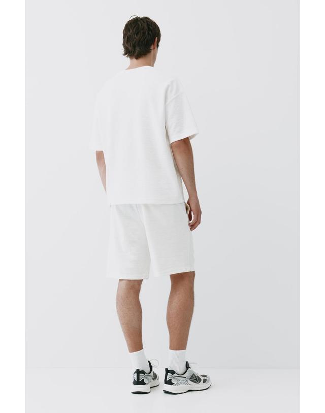 풀앤베어 풀앤베어 릴렉스핏 조거 버뮤다 반바지 7665/505 OFF WHITE 아이보리 착용컷