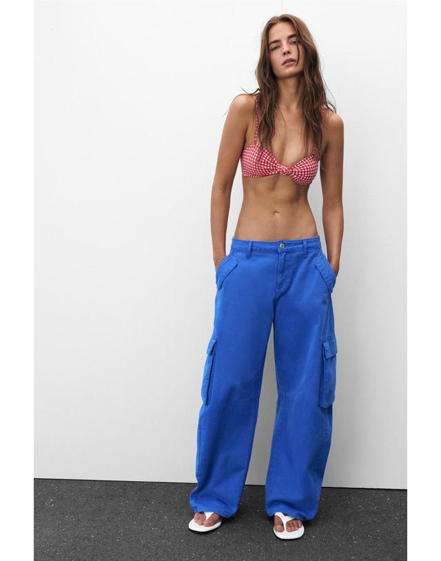 풀앤베어 풀앤베어 블루 벌룬핏 카고 팬츠 7670/353 INK BLUE 착용컷