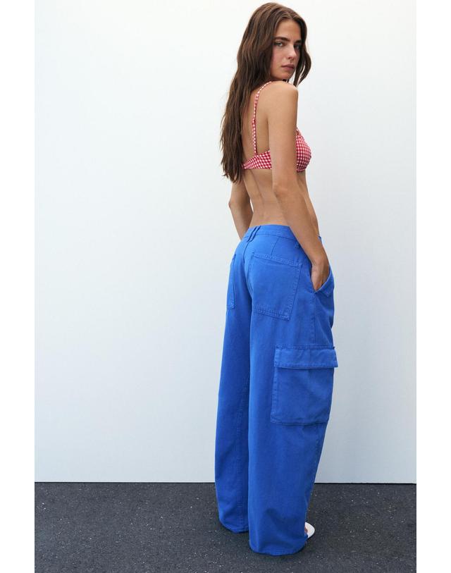 풀앤베어 풀앤베어 블루 벌룬핏 카고 팬츠 7670/353 INK BLUE 착용컷