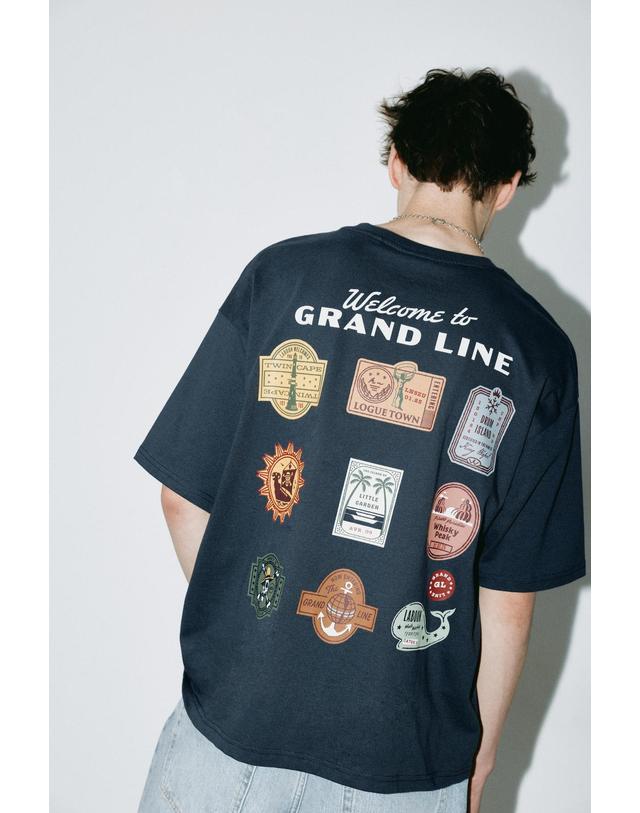풀앤베어 풀앤베어 원피스 그래픽 라운드넥 반팔 티셔츠 7231/517 DARK NAVY 네이비 착용컷