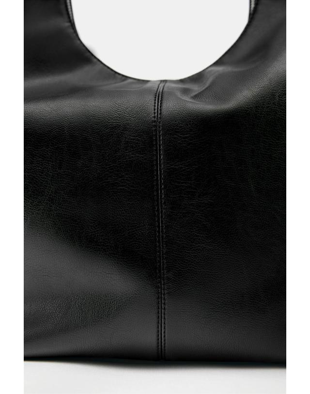 풀앤베어 풀앤베어 레더 집업 숄더 토트백 4064/840 BLACK 블랙 착용컷