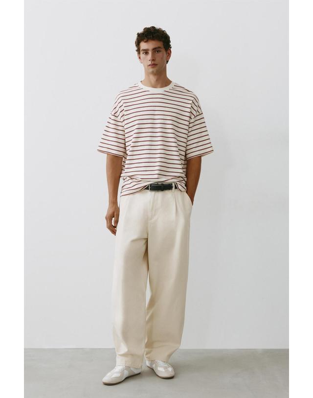풀앤베어 풀앤베어 배기핏 다트 치노 팬츠 7670/502 OFF WHITE 아이보리 착용컷