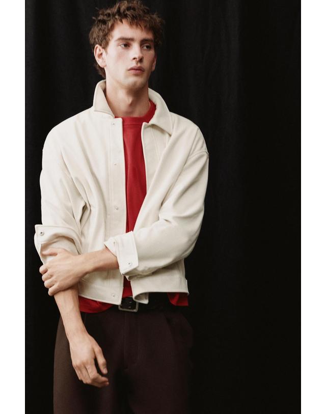 풀앤베어 풀앤베어 버튼 클로저 포켓 트러커 재킷 7720/516 OFF WHITE 아이보리 착용컷