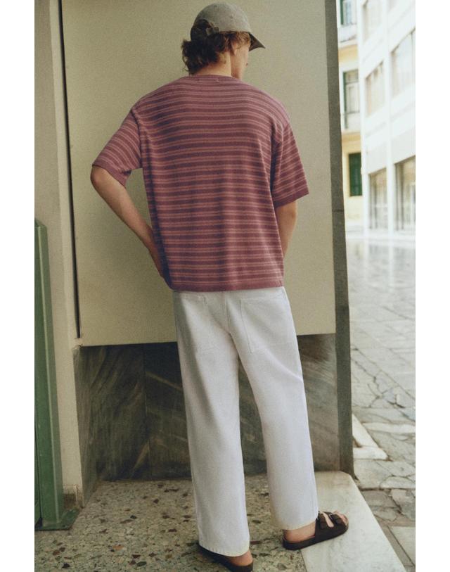 풀앤베어 풀앤베어 테이퍼드핏 코튼 화이트 데님 팬츠 7662/501 WHITE 착용컷