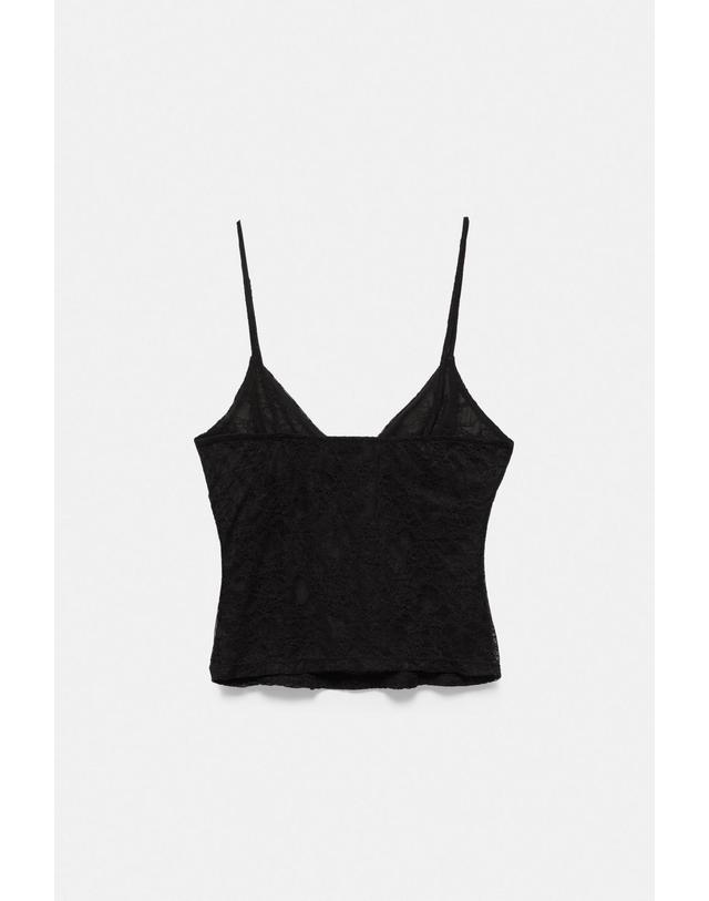 풀앤베어 풀앤베어 레이스 코르셋 스타일 크롭 탑 7230/425 BLACK 블랙 착용컷