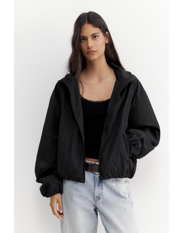 풀앤베어 풀앤베어 경량 후드 바람막이 자켓 7720/333 BLACK 블랙 착용컷