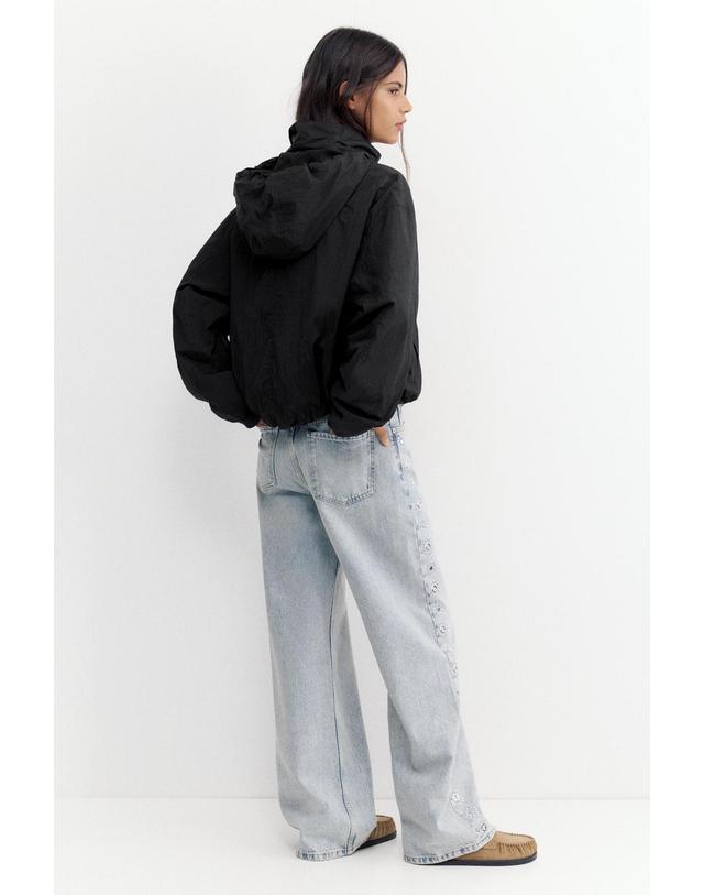 풀앤베어 풀앤베어 경량 후드 바람막이 자켓 7720/333 BLACK 블랙 착용컷