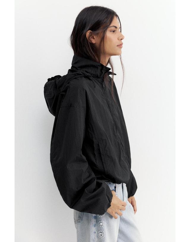 풀앤베어 풀앤베어 경량 후드 바람막이 자켓 7720/333 BLACK 블랙 착용컷