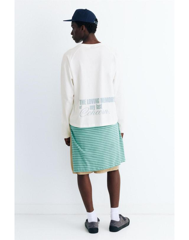 풀앤베어 풀앤베어 스타 자수 박시핏 라운드넥 긴팔 티셔츠 7230/585 OFF WHITE 화이트 착용컷