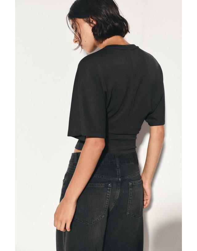 풀앤베어 풀앤베어 모달 라운드넥 배트윙 반팔 티셔츠 7558/306 ANTHRACITE GREY 그레이 착용컷