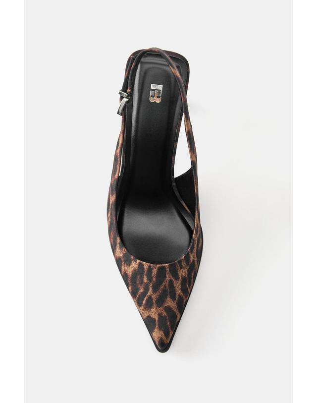 풀앤베어 풀앤베어 애니멀 프린트 슬링백 힐 슈즈 1514/840 LEOPARD 멀티컬러 착용컷