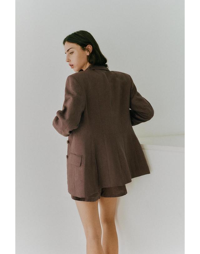 풀앤베어 풀앤베어 린넨 슬림핏 플랩 포켓 블레이저 7790/324 TAUPE 초콜릿 착용컷
