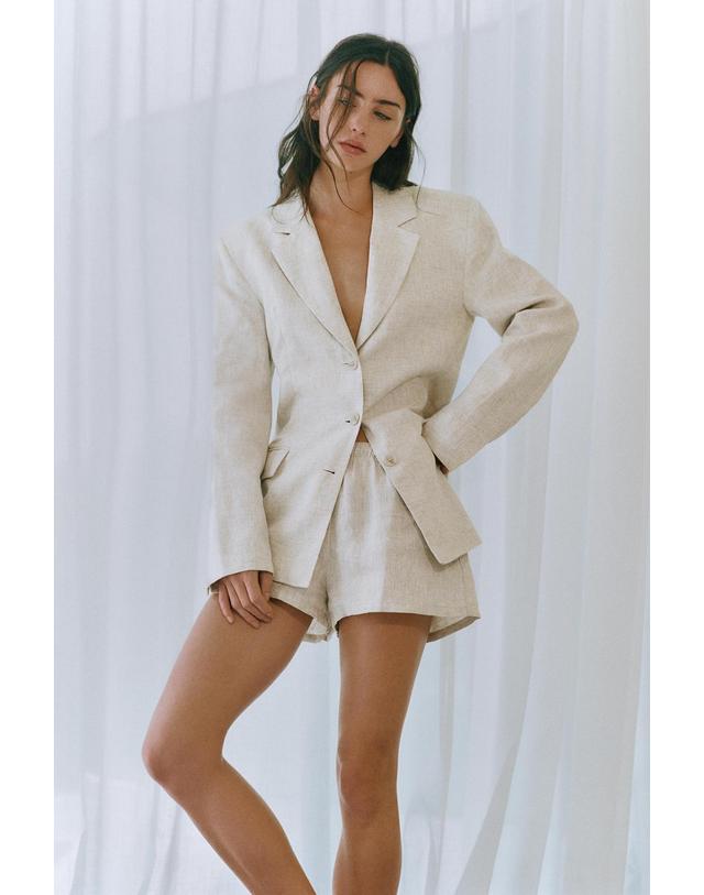 풀앤베어 풀앤베어 린넨 슬림핏 플랩 포켓 블레이저 7790/324 BEIGE 베이지 착용컷