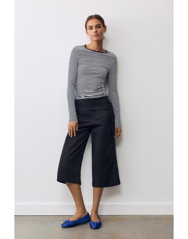 풀앤베어 풀앤베어 스트라이프 슬림핏 긴팔 티셔츠 7230/386 STRIPED 퍼플 착용컷