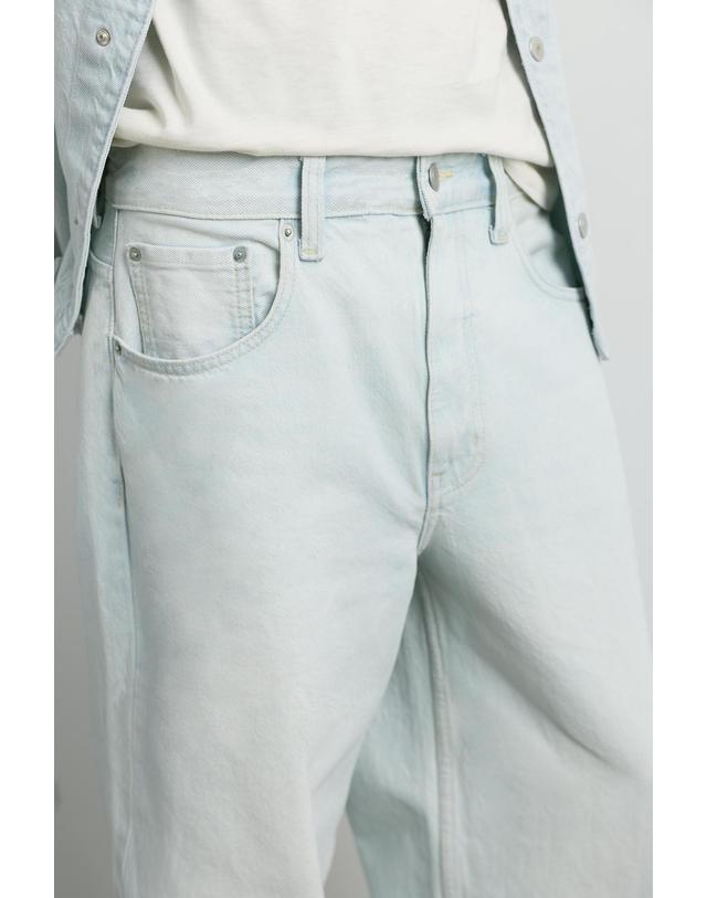 풀앤베어 풀앤베어 5포켓 연청 와이드 데님 청바지 7662/511 PALE INDIGO 블루 착용컷