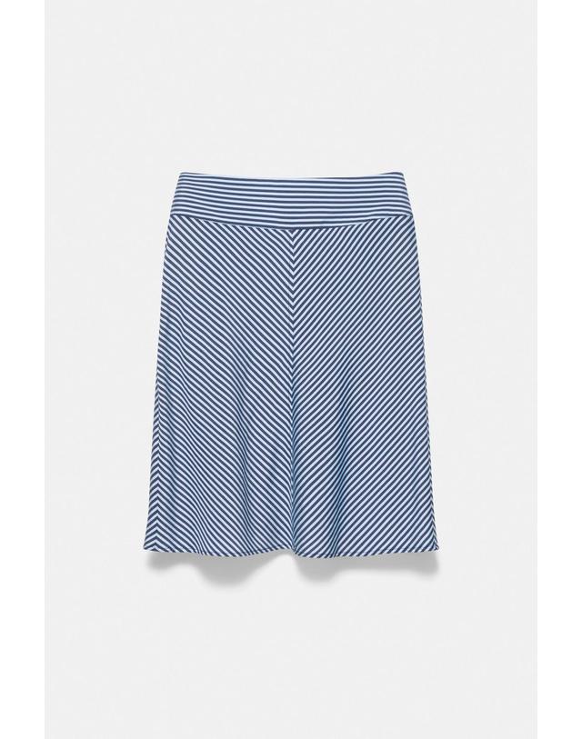 풀앤베어 풀앤베어 비대칭 스트라이프 미디 스커트 7385/327 BLUISH NAVY 네이비 착용컷