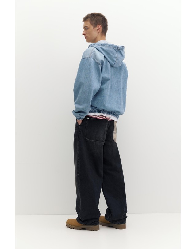 풀앤베어 풀앤베어 후드 집업 데님 자켓 7720/519 MEDIUM BLUE 블루 착용컷