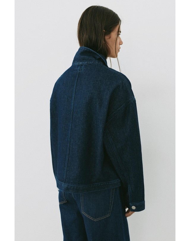 풀앤베어 풀앤베어 박시핏 포켓 데님 오버셔츠 7460/319 NAVY 네이비 착용컷