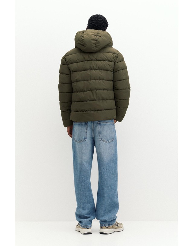 풀앤베어 풀앤베어 후드 집업 숏 패딩 자켓 7720/503 DARK KHAKI 카키 착용컷