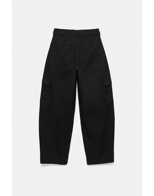 풀앤베어 풀앤베어 벌룬핏 벨트 카고 팬츠 7670/336 FADED BLACK 블랙 착용컷