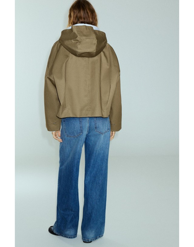 풀앤베어 풀앤베어 토글 숏 트렌치 코트 7721/358 KHAKI 카키 착용컷
