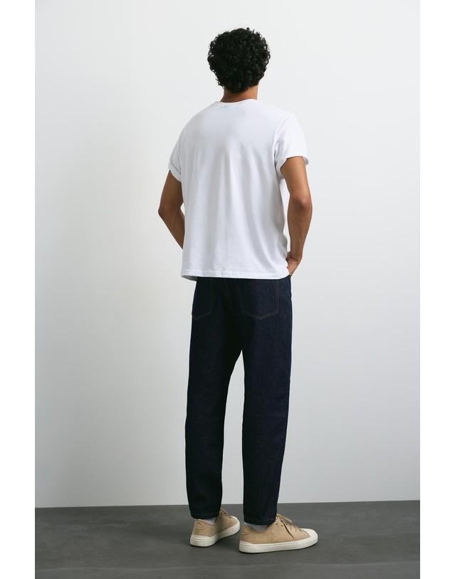 풀앤베어 풀앤베어 스탠다드핏 데님 청바지 7660/501 NAVY 네이비 착용컷