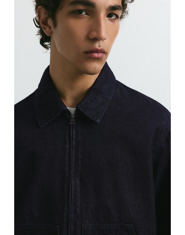 풀앤베어 풀앤베어 집업 셔츠카라 데님 자켓 7720/517 NAVY 네이비 착용컷