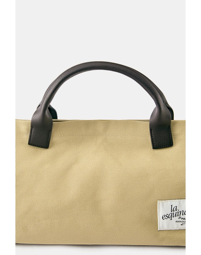 풀앤베어 풀앤베어 지퍼 포켓 캔버스 토트백 4225/840 BEIGE 베이지 착용컷