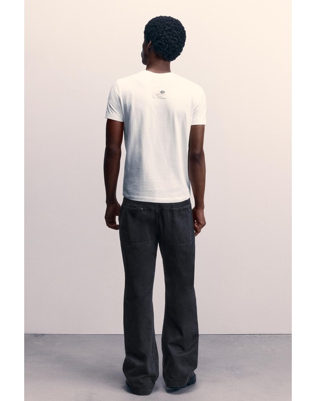 풀앤베어 풀앤베어 디키즈 슬림핏 반팔 티셔츠 7232/508 WHITE 화이트 착용컷