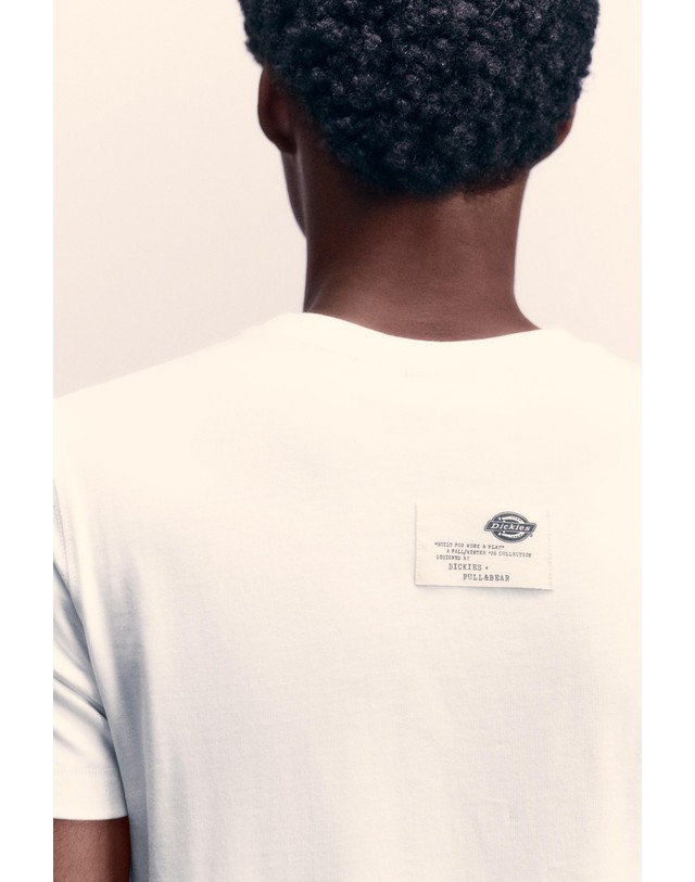 풀앤베어 풀앤베어 디키즈 슬림핏 반팔 티셔츠 7232/508 WHITE 화이트 착용컷